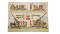 Planche med Danske soldater ca. 1946