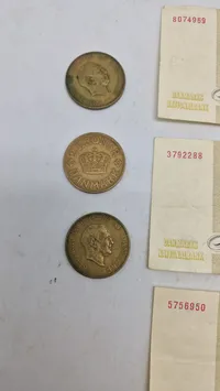 Samling sedler og mønter DK