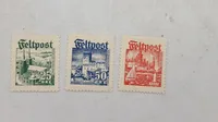Originale Dansk producerede feltpost frimærker, ww2