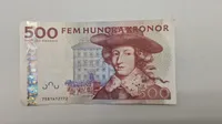 Original svensk 500 krone seddel