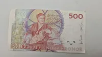 Original svensk 500 krone seddel