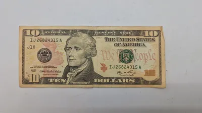 Original 10 dollar pengeseddel