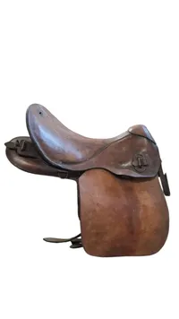 Original Tysk WW2 militær saddel, 1943 dateret