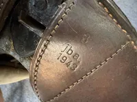 Original Tysk WW2 militær saddel, 1943 dateret