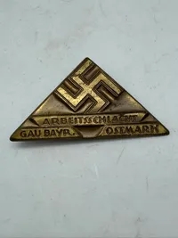 Original tysk tinnie Arbeitsschlacht" (Arbejdsslag) i Gau Bayr. Ostmark
