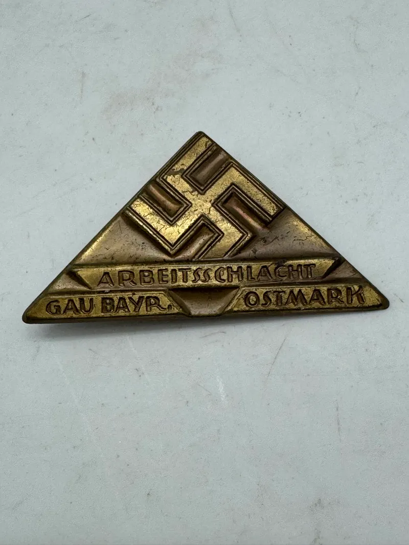 Original tysk tinnie Arbeitsschlacht" (Arbejdsslag) i Gau Bayr. Ostmark