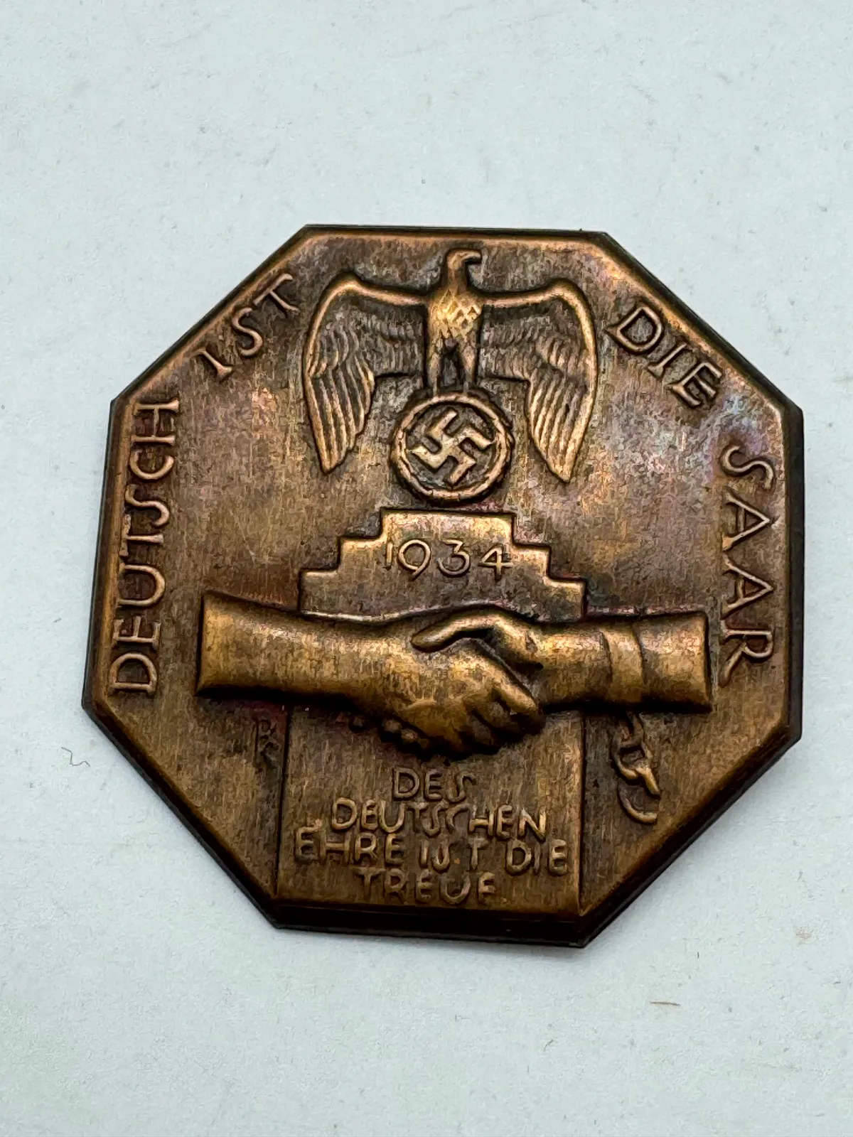 Original "Deutsch ist die Saar" tinnie