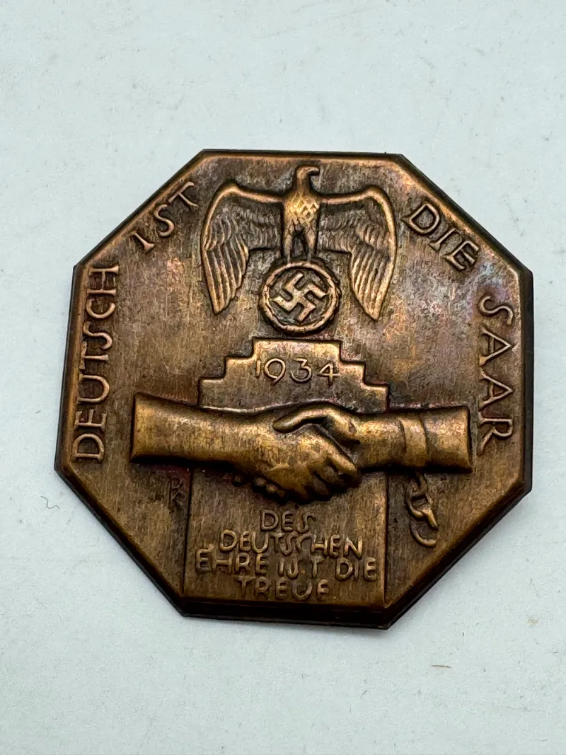 Original "Deutsch ist die Saar" tinnie