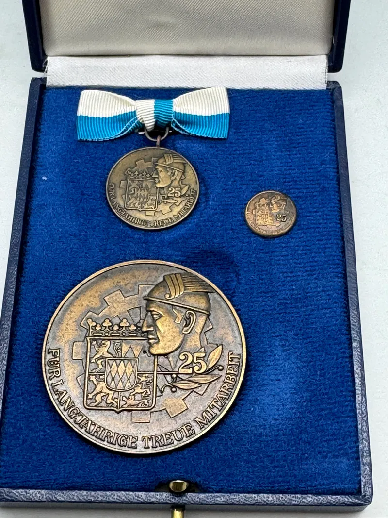 Originalt sæt For long-term loyalty cooperation 25 years Bavaria Chamber of Commerce Munich Upper Bavaria