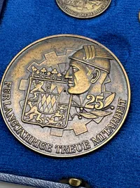 Originalt sæt For long-term loyalty cooperation 25 years Bavaria Chamber of Commerce Munich Upper Bavaria