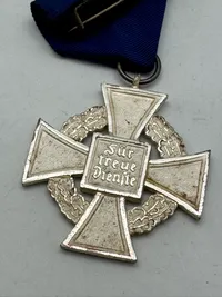 Originalt Treue Dienst Ehrenzeichen" (Ærestegn for tro tjeneste) for 25 års loyal tjeneste.