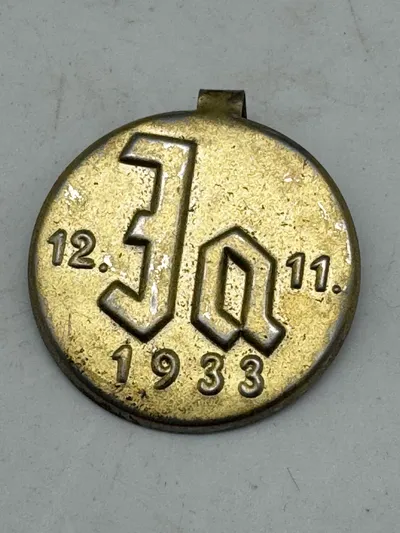 Sjælden original badge for valget af Adolf Hitler, 1933