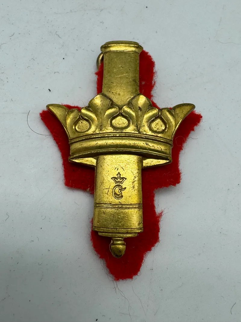Originalt stort regiments mærke - Kongens Artilleriregiment