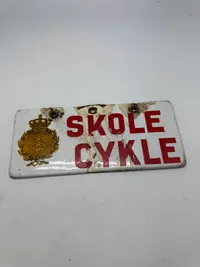 Sjælden original nummerplade for motor cykel (hæren)