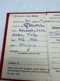 Originalt militært førerbevis