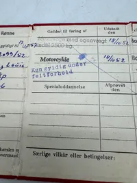 Originalt militært førerbevis