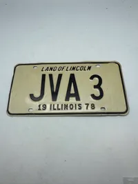 Original amerikansk nummerplade - Illinois