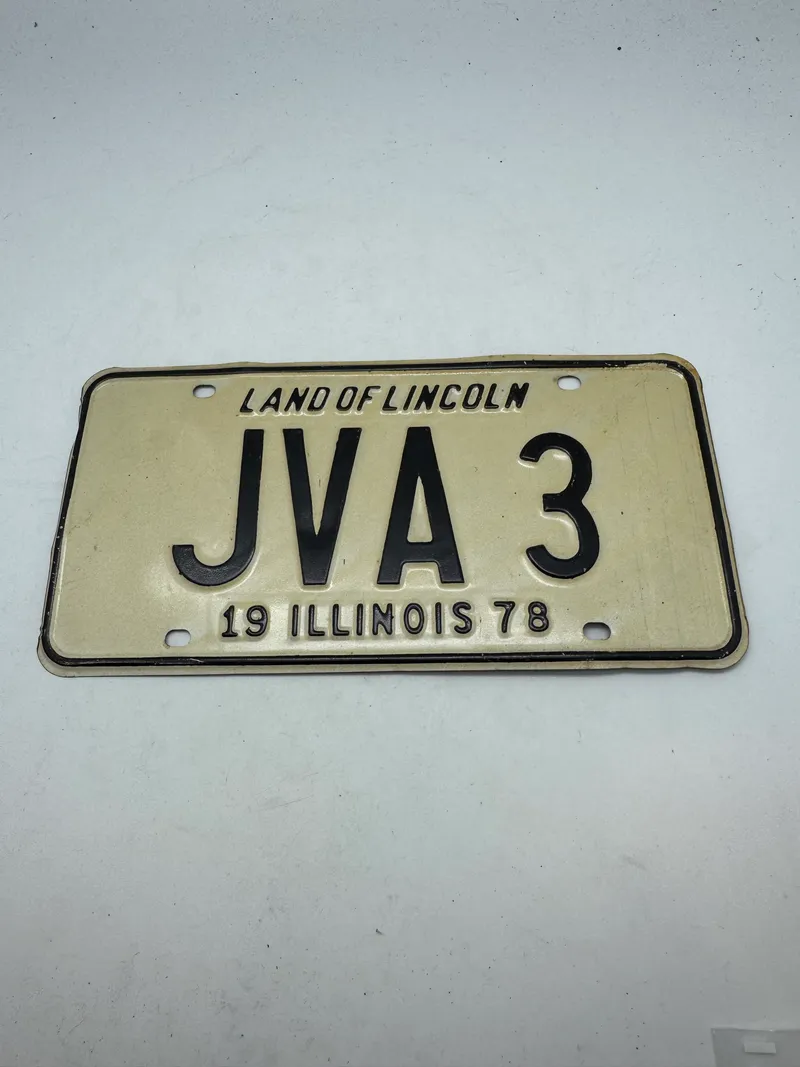 Original amerikansk nummerplade - Illinois