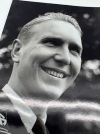 Originalt signeret foto af Søren Kam Schalburgkorpset (signatur original) A4 størrelse