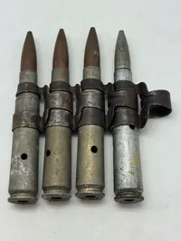 Samling 2.verdenskrigs kaliber 50 eksercerpatroner