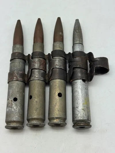 Samling 2.verdenskrigs kaliber 50 eksercerpatroner