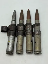 Samling 2.verdenskrigs kaliber 50 eksercerpatroner