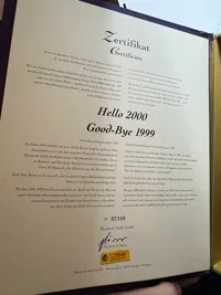 Steiff STK 31 Set Hello 2000 und Good-Bye 1999 Bärenset Millenium 2000