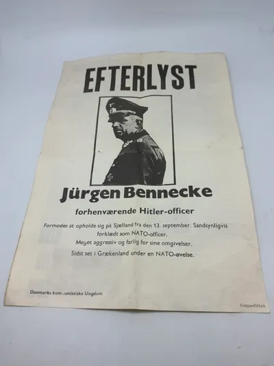 Sjælden original flyer fra Danmarks kommunistiske parti