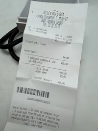 Christina halskæde med æske og kvittering