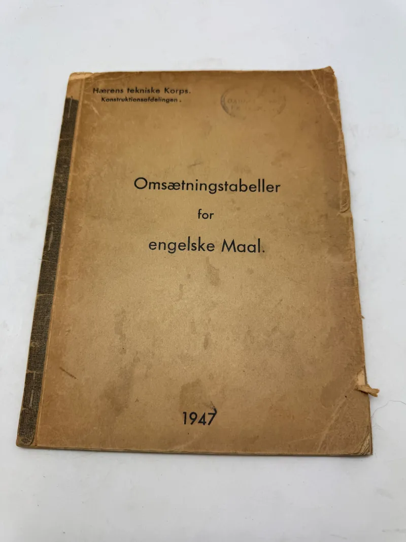 Omsætningstabeller for engelske mål