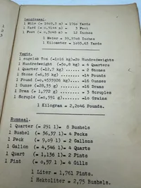 Omsætningstabeller for engelske mål