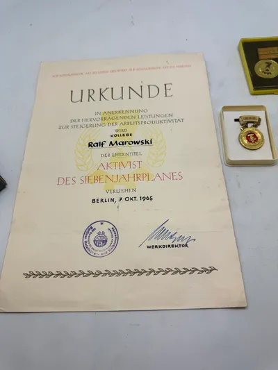 Lot DDR medaljer samme mand