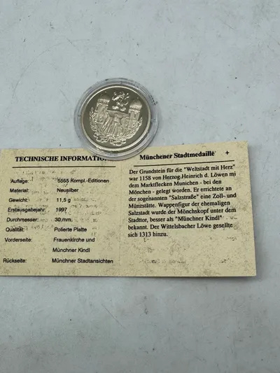 Original tysk medalje token med certifikat