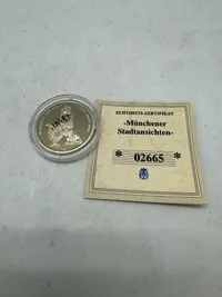 Original tysk medalje token med certifikat
