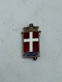 Dansk nationalpin af emaljeret sterlingsølv