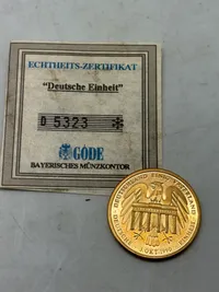 Original tysk medalje token med certifikat