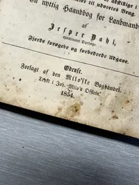 Original dyrlægebog fra 1854