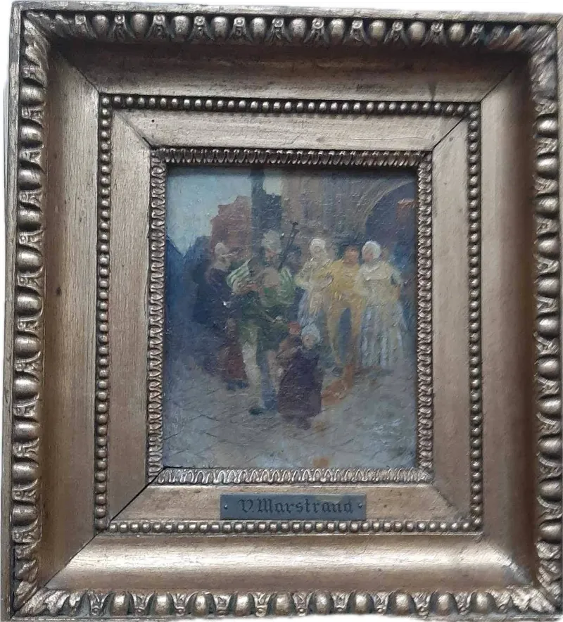 Wilhelm Marstrand Maleri, olie på plade