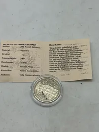 Original tysk medalje token med certifikat