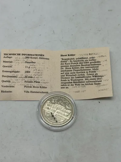 Original tysk medalje token med certifikat
