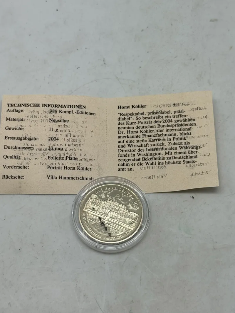 Original tysk medalje token med certifikat