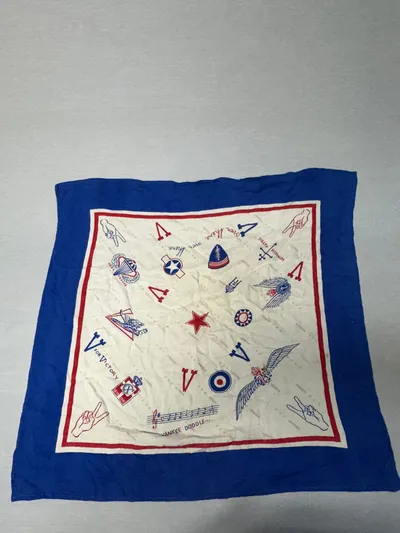 Originalt patriotisk WW2 befrielses tørklæde