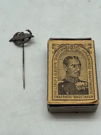 Original Dansk 
Sølv flyverpin Hærens flyvetropper har tilhørt Christian Førslev, 1891-1959