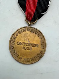 Original Sudetenland-medalje/erindringsmedaljen af 1. oktober 1938