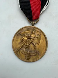 Original Sudetenland-medalje/erindringsmedaljen af 1. oktober 1938
