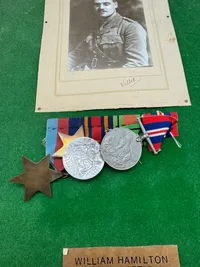 Originalt ww2 lot på samme mand, WILLIAM HAMILTON KILLED IN ACTION
KOHIMA1945