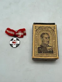 Sjælden original miniature medalje, Dansk Røde Kors 1939-1945