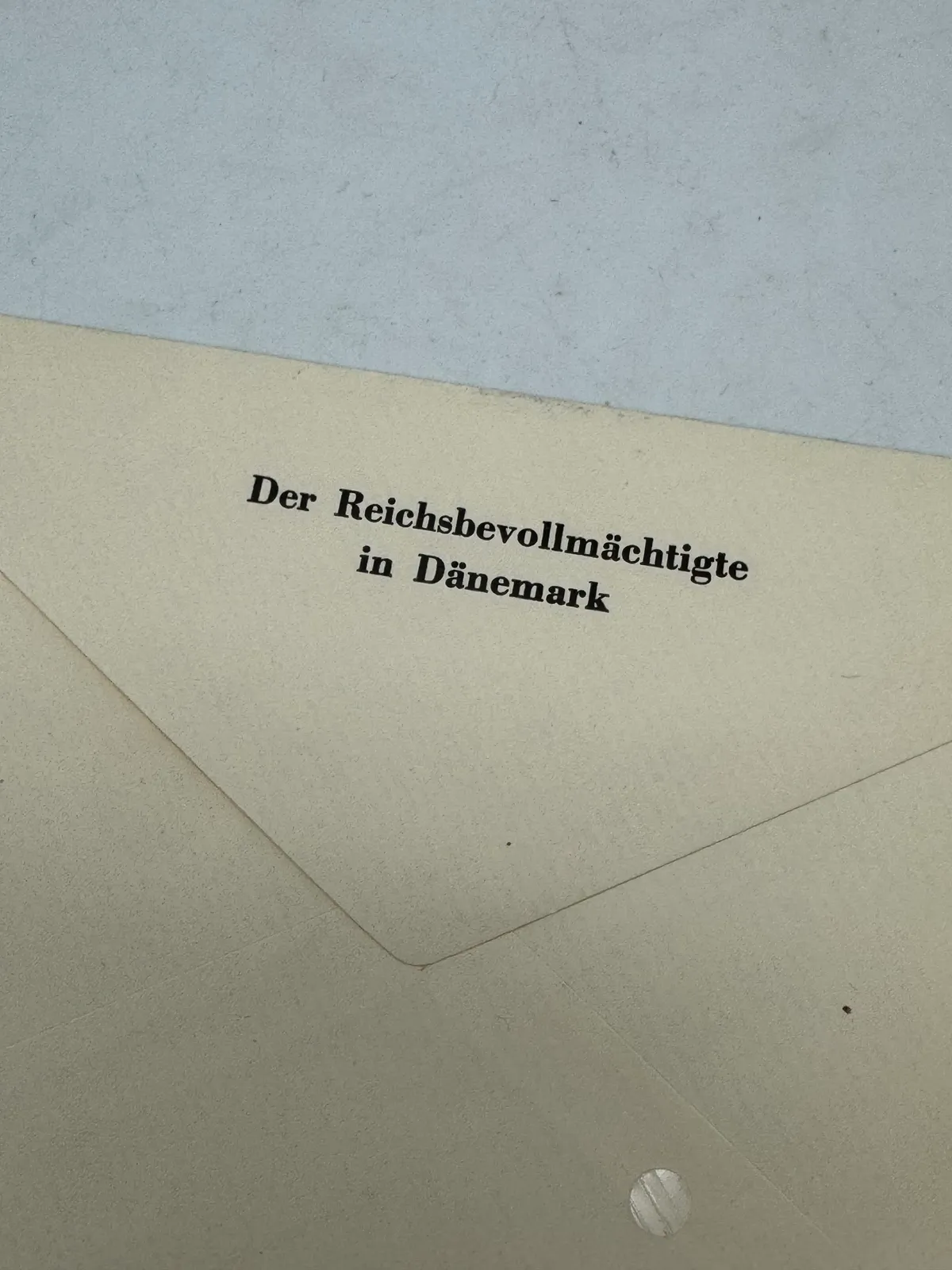 Sjælden original kuvert brugt af  "Der Reichsbevollmächtigte in Dänemark" Werner Best