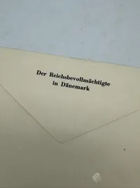 Sjælden original kuvert brugt af  "Der Reichsbevollmächtigte in Dänemark" Werner Best