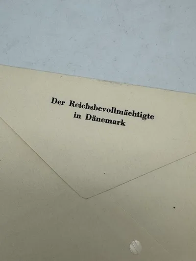 Sjælden original kuvert brugt af  "Der Reichsbevollmächtigte in Dänemark" Werner Best
